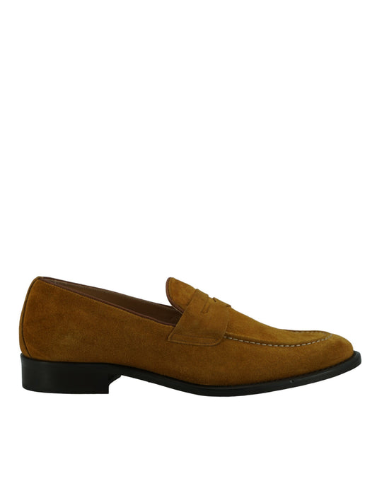 Saxone of Scotland Elegant Tan Calfskin Loafers for Men