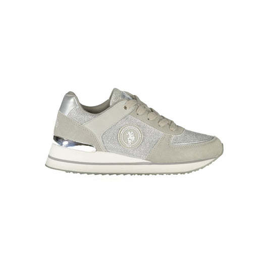 U.S. POLO ASSN. Silver Polyester Women Sneaker