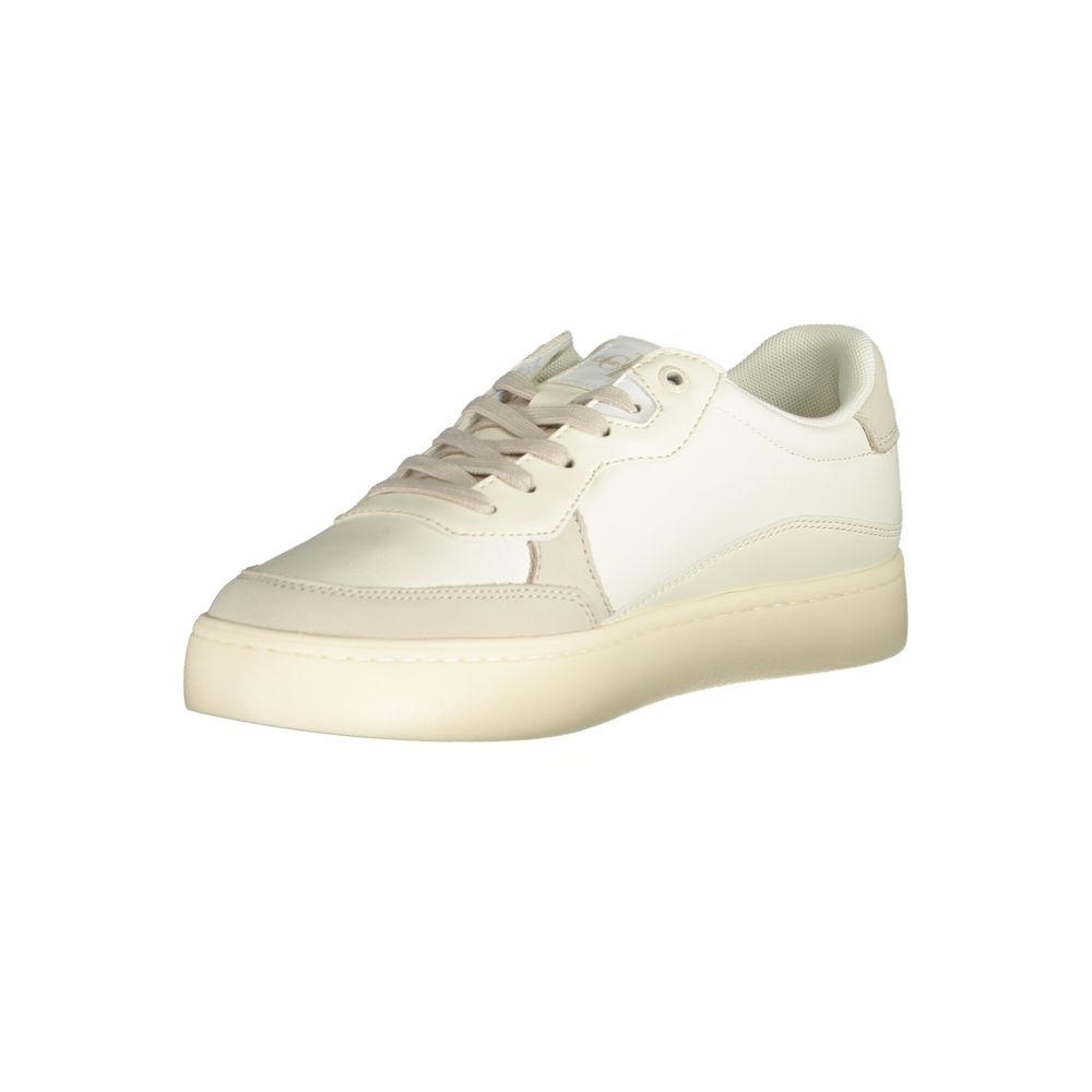 Calvin Klein Elegant White Sneakers with Contrast Accents