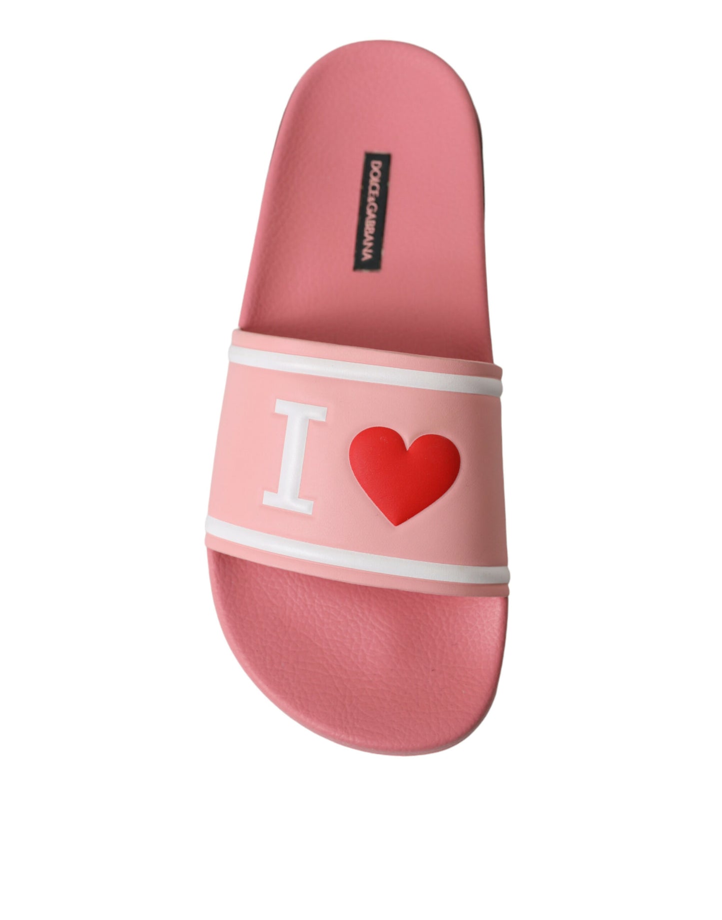 Dolce & Gabbana Chic Pink Calf Leather Slide Flats