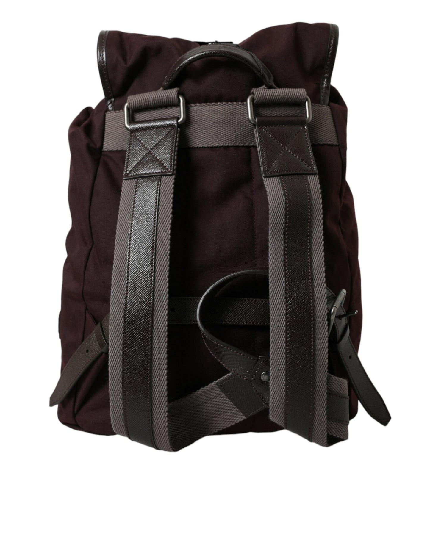 Dolce & Gabbana Elegant Maroon Nylon Leather Backpack