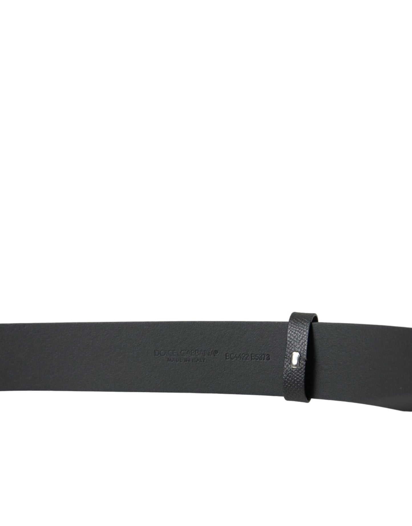 Dolce & Gabbana Elegant Black Leather Belt with Metal Buckle