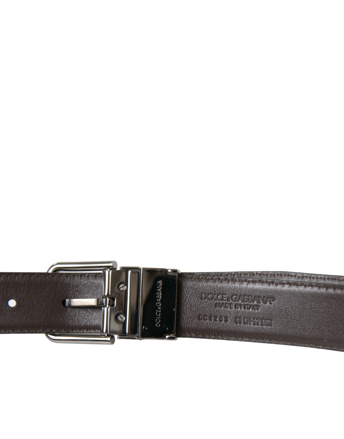 Dolce & Gabbana Elegant Black Leather Belt with Metal Buckle