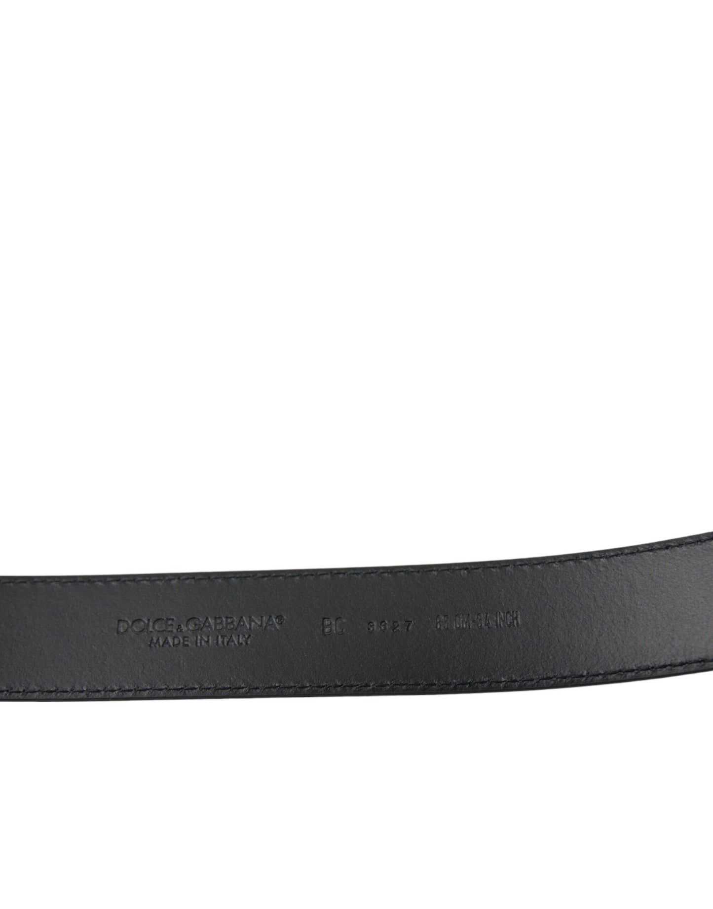 Dolce & Gabbana Sleek Black Calf Leather Belt with Metal Buckle