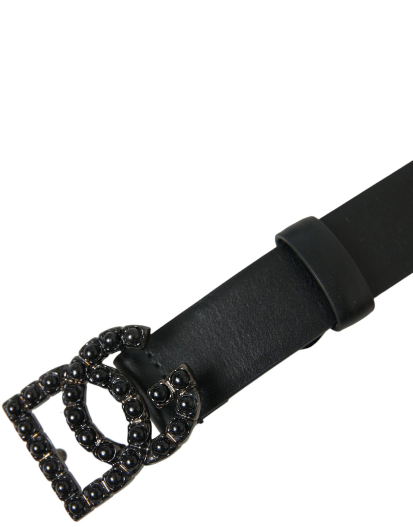 Dolce & Gabbana Elegant Black Leather Belt with Metal Buckle