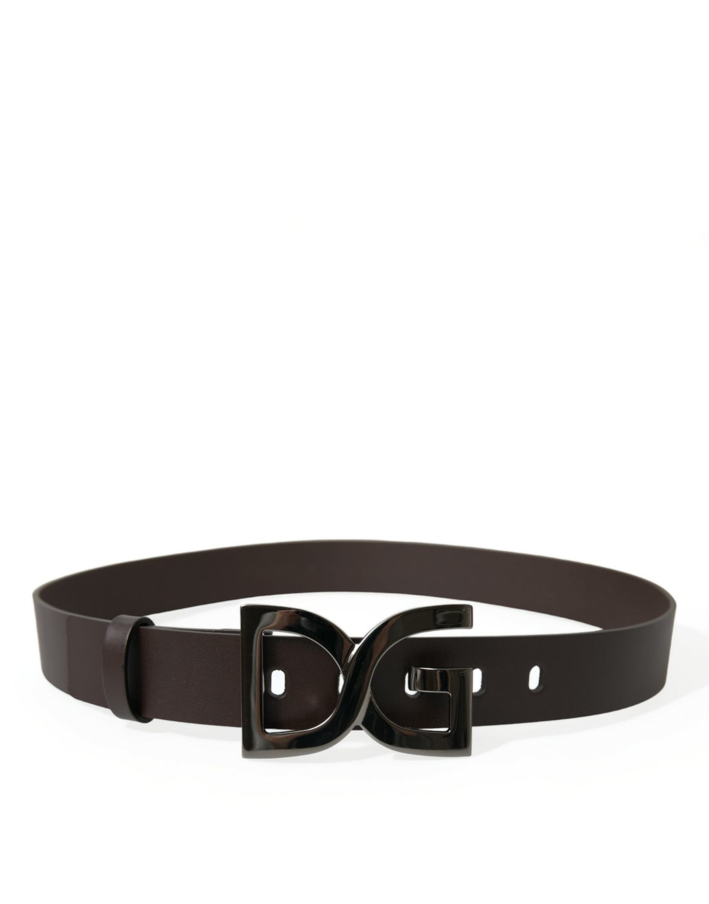 Dolce & Gabbana Elegant Dark Brown Leather Belt