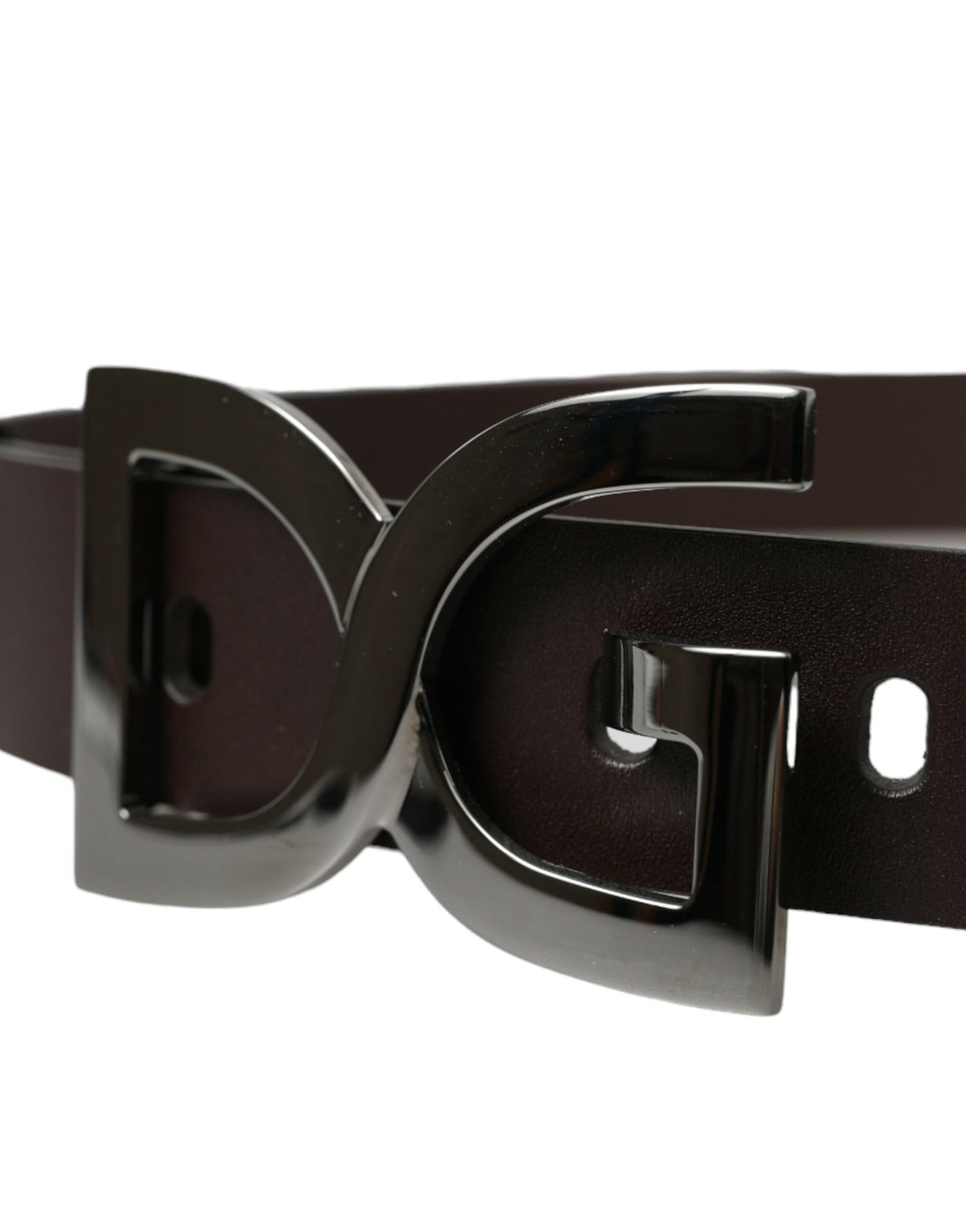 Dolce & Gabbana Elegant Dark Brown Leather Belt