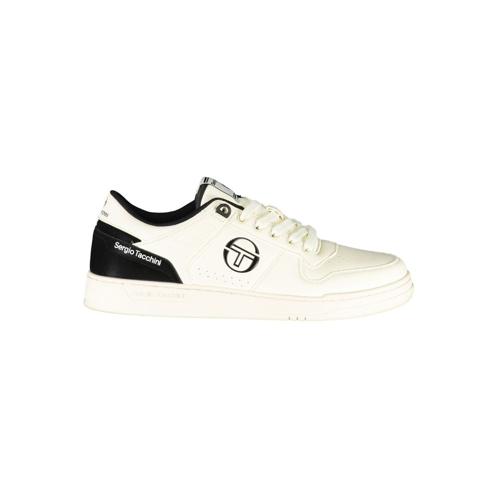 Sergio Tacchini Chic White Sneakers with Contrast Details