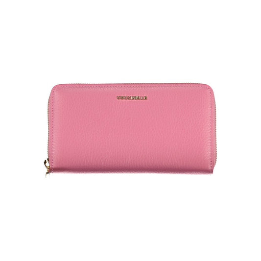 Coccinelle Elegant Pink Leather Wallet with Ample Space