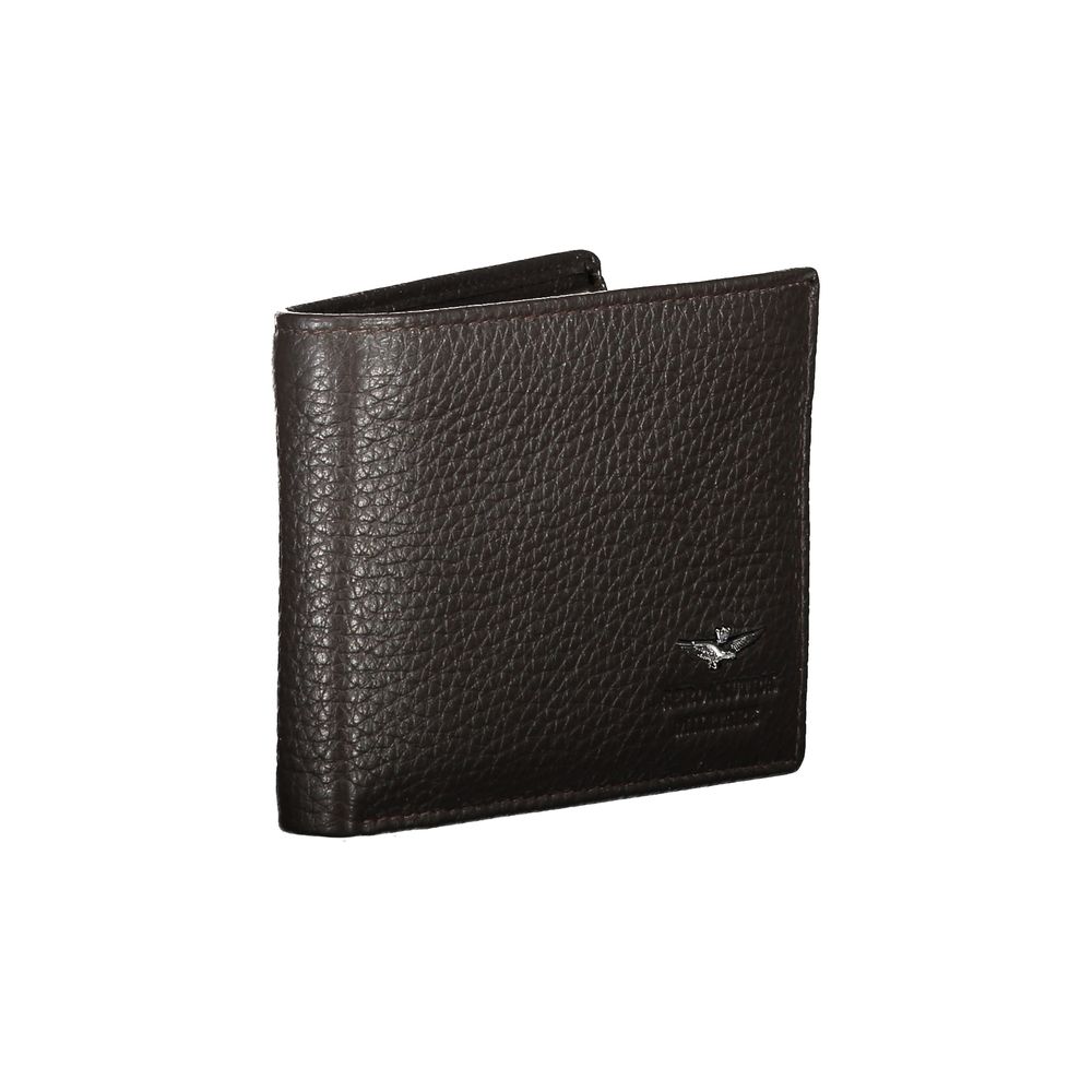 Aeronautica Militare Elegant Two-Compartment Leather Wallet