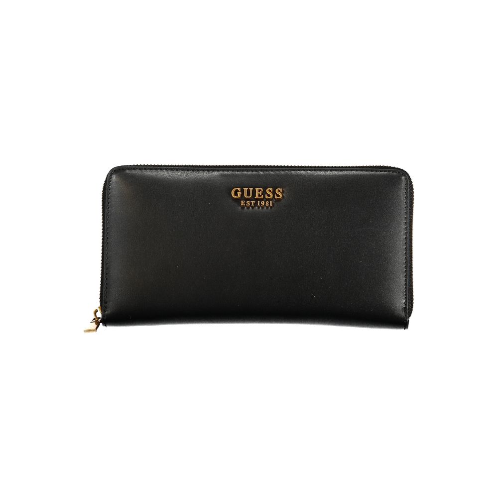 Guess Jeans Triple-Compartment Chic Black Wallet