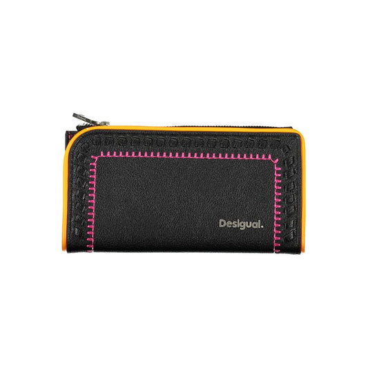 Desigual Elegant Black Two-Compartment Wallet