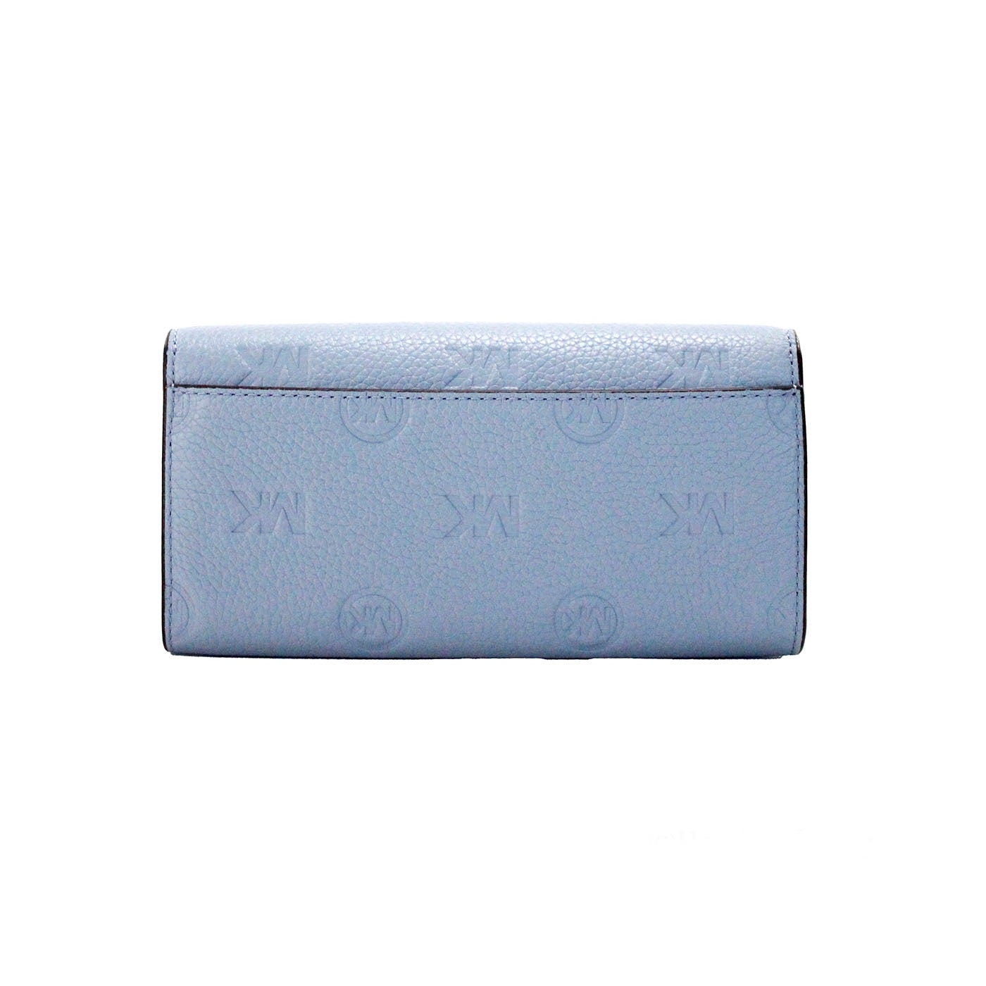 Michael Kors Jet Set Large Pale Blue Embossed Envelope Continental Clutch Wallet