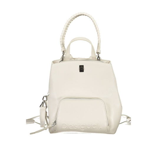 Desigual White Polyethylene Backpack