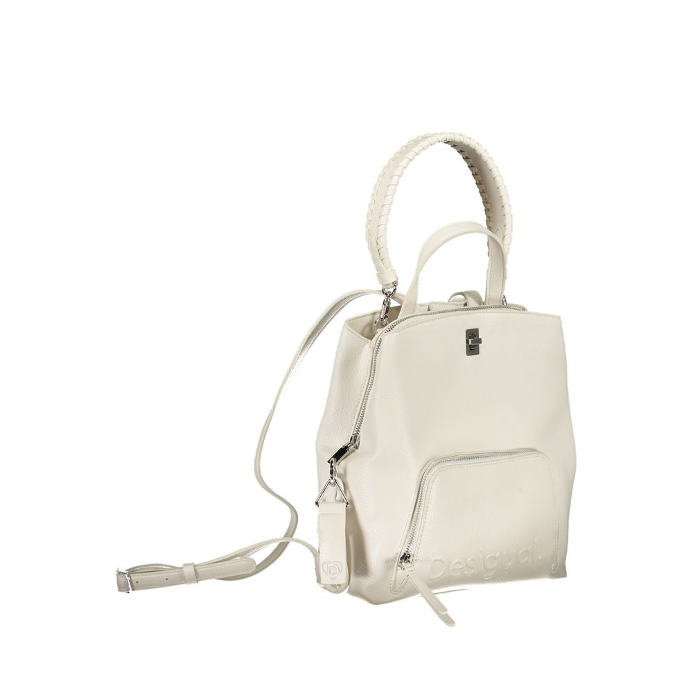 Desigual White Polyethylene Backpack