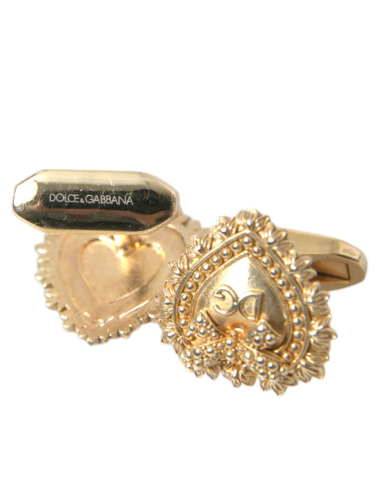 Dolce & Gabbana Gold Plated 925 Sterling Silver Devotion Cufflink