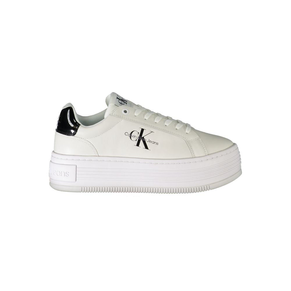 Calvin Klein White Polyester Sneaker