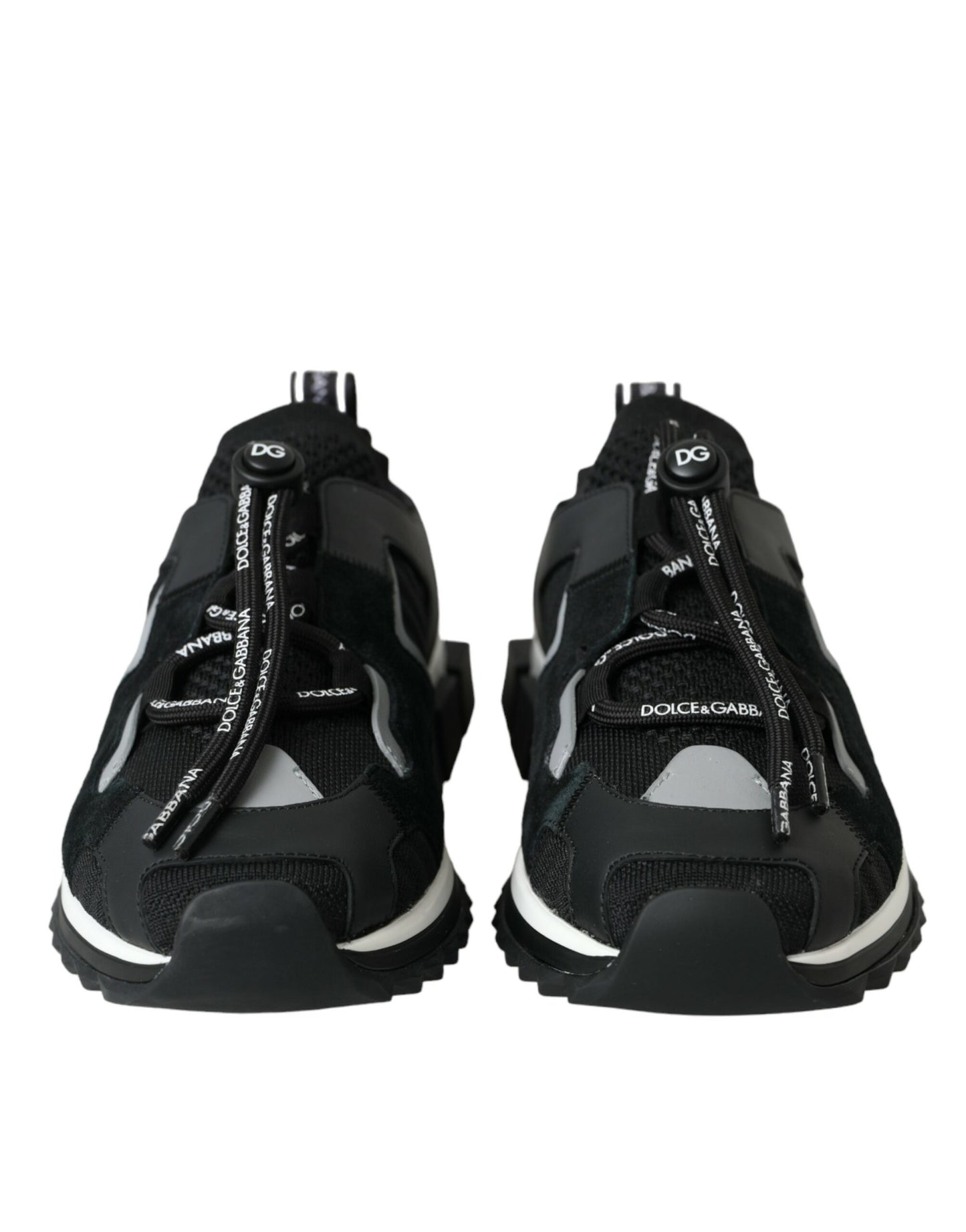 Dolce & Gabbana Black Mesh Sorrento Trekking Sneakers Shoes