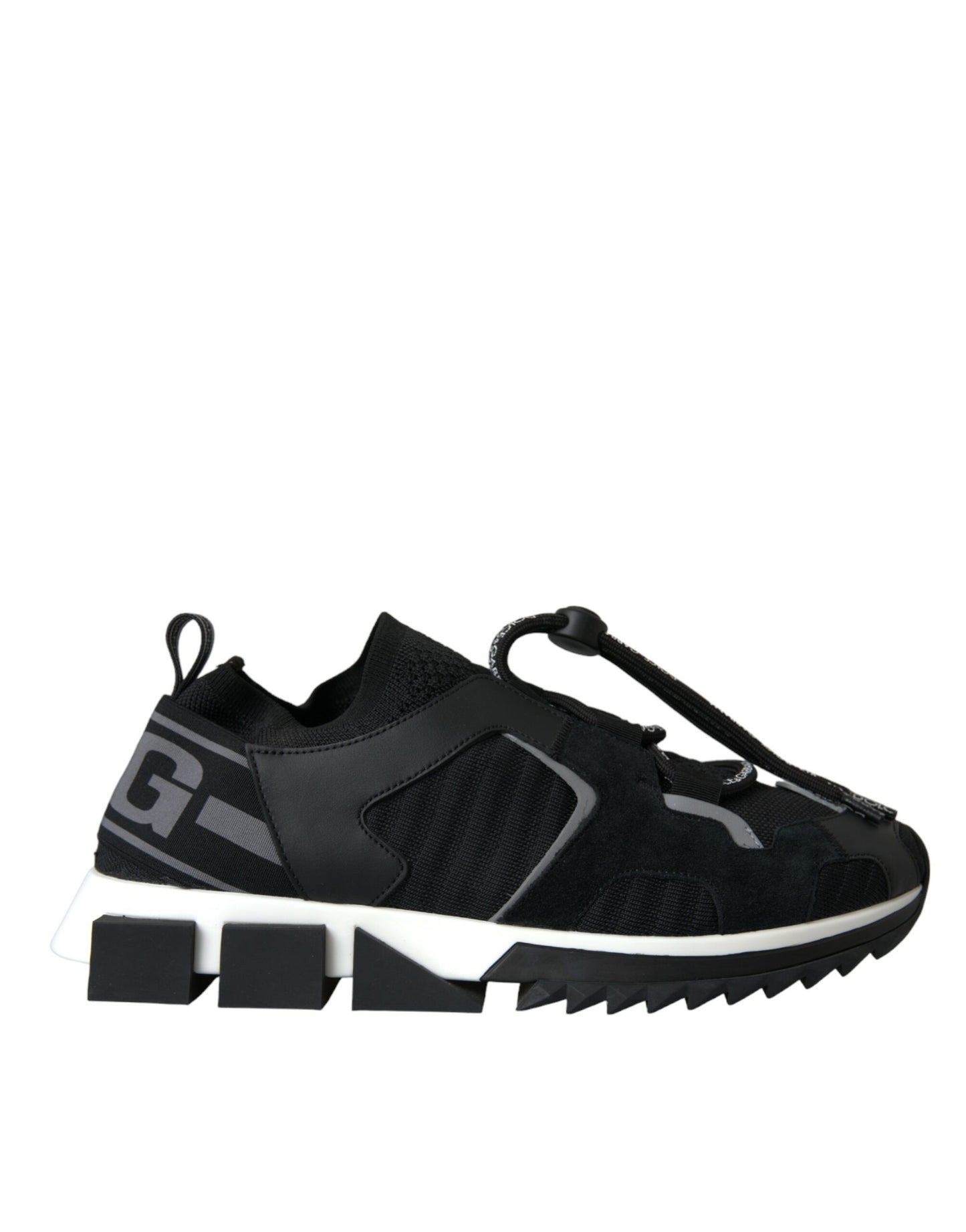 Dolce & Gabbana Black Mesh Sorrento Trekking Sneakers Shoes