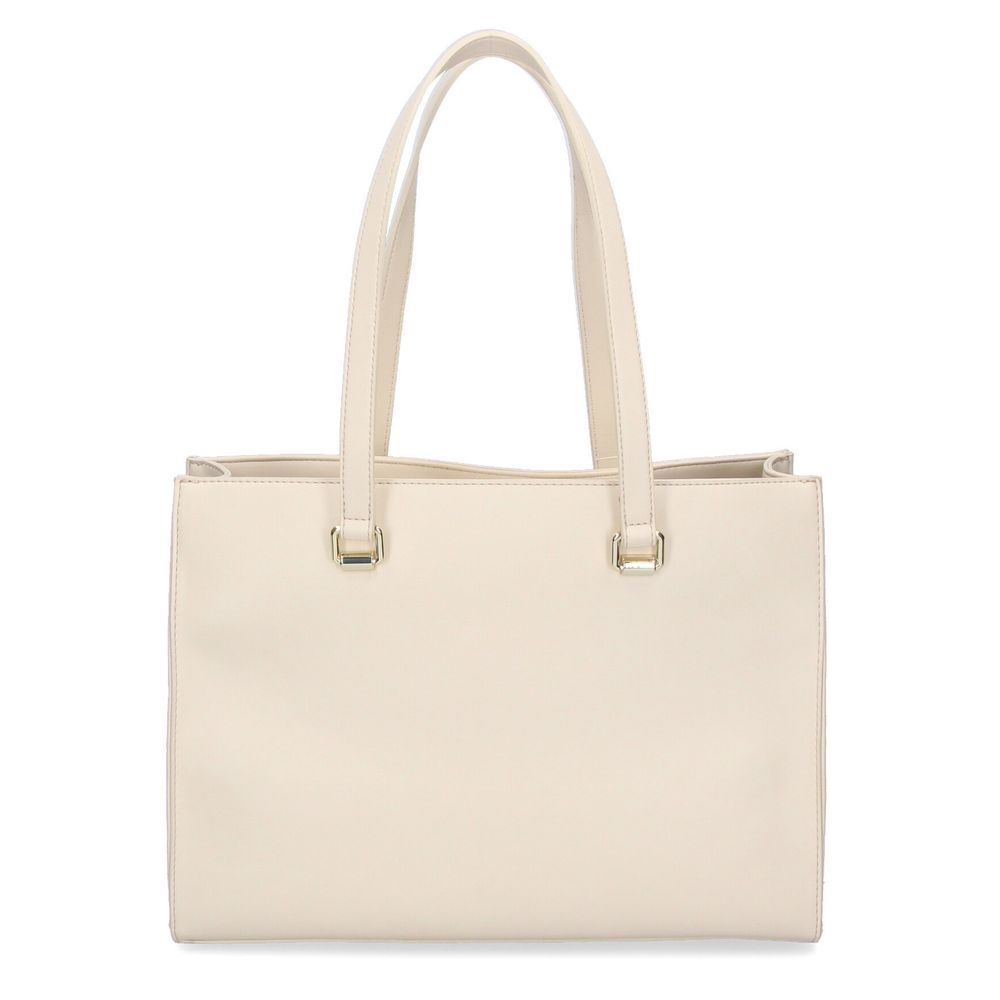 Love Moschino Chic White Faux Leather Shopper Tote