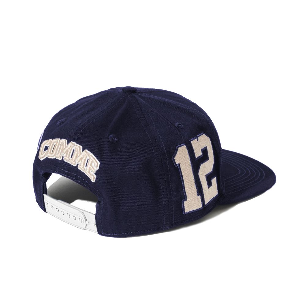 Comme Des Fuckdown Embroidered Logo Flat Visor Cap in Blue