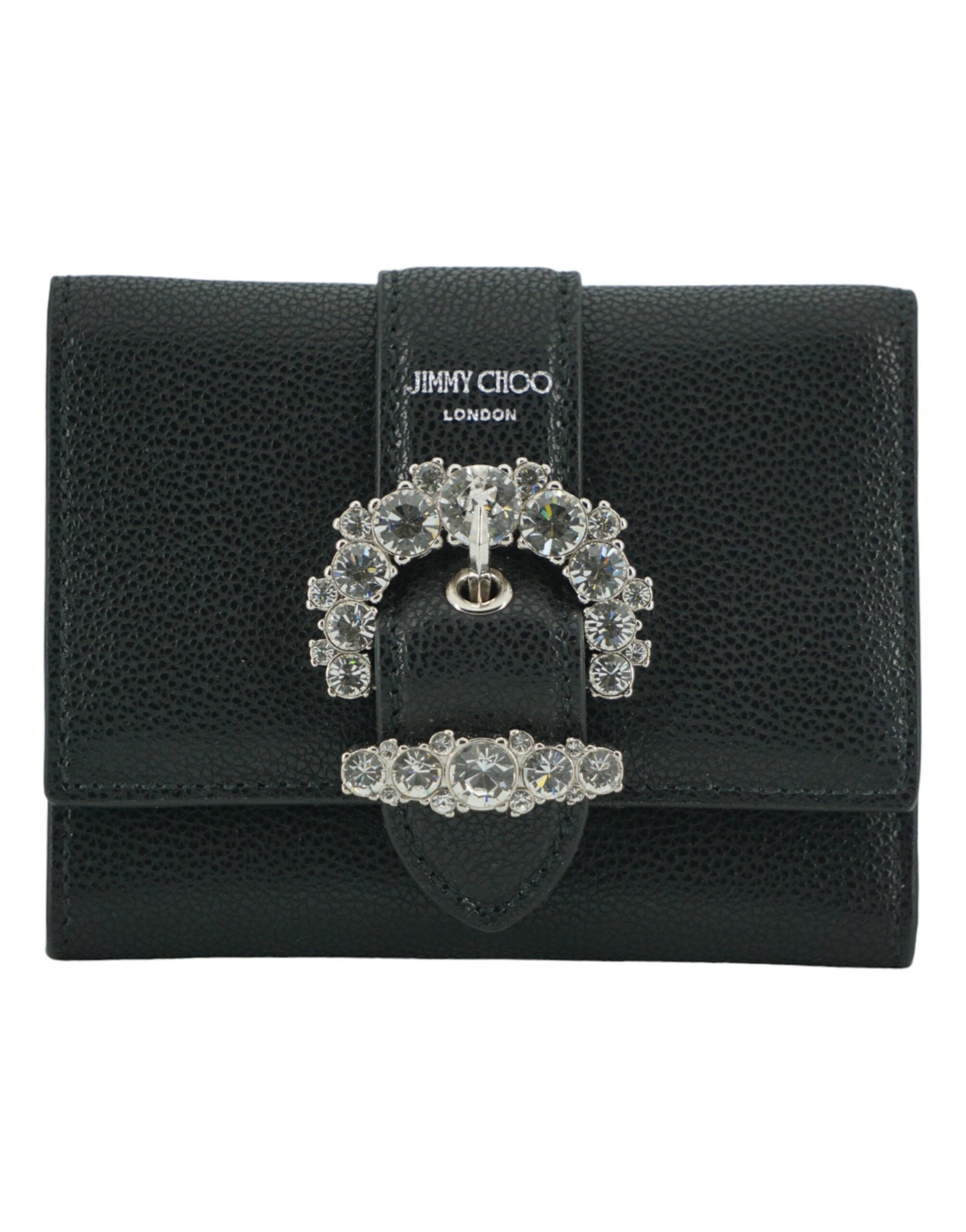 Jimmy Choo Black Leather Card Holder Wallet