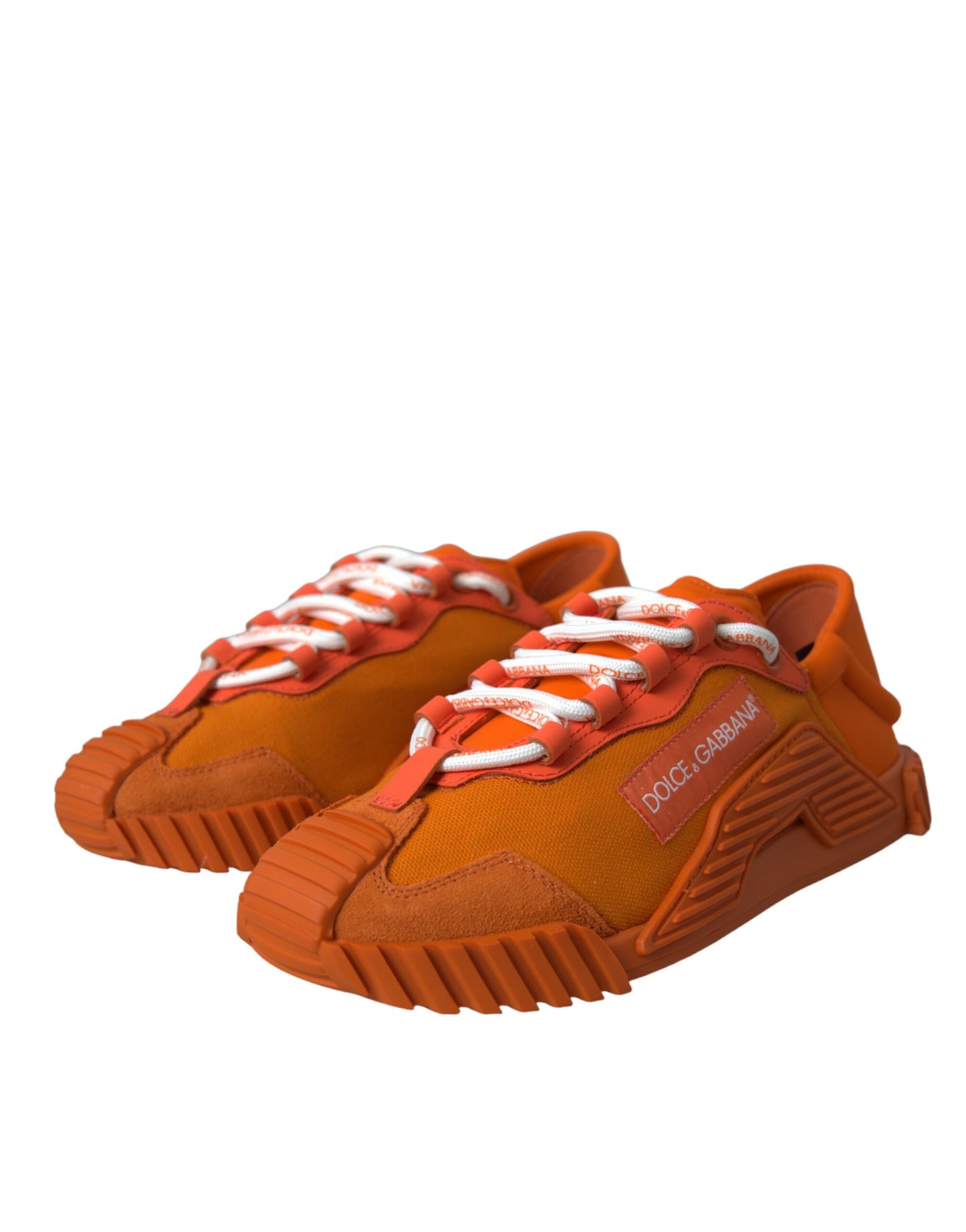 Dolce & Gabbana Orange NS1 Low Top Sports Sneakers Shoes