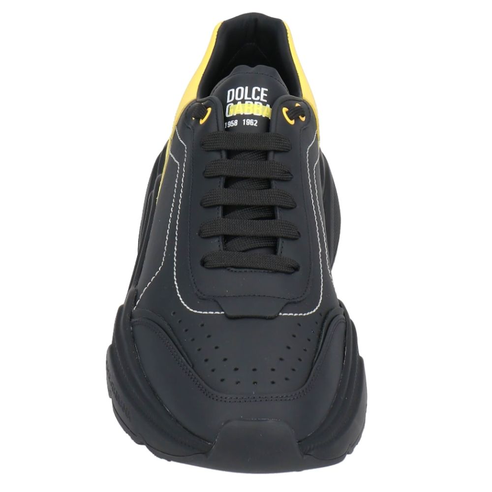 Dolce & Gabbana Black Leather Di Calfskin Sneaker