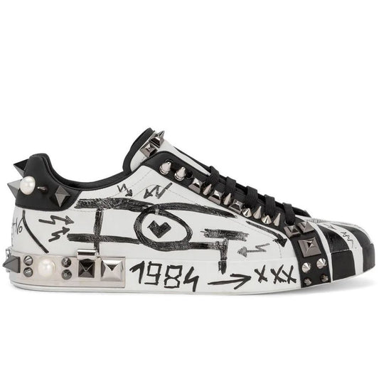 Dolce & Gabbana White Leather Di Calfskin Sneaker