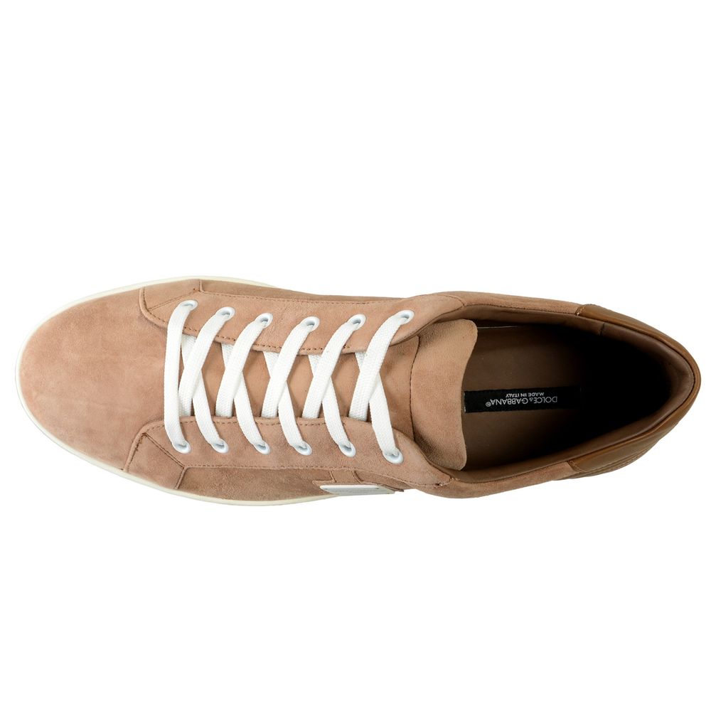 Dolce & Gabbana Brown Leather Di Camoscio Sneaker