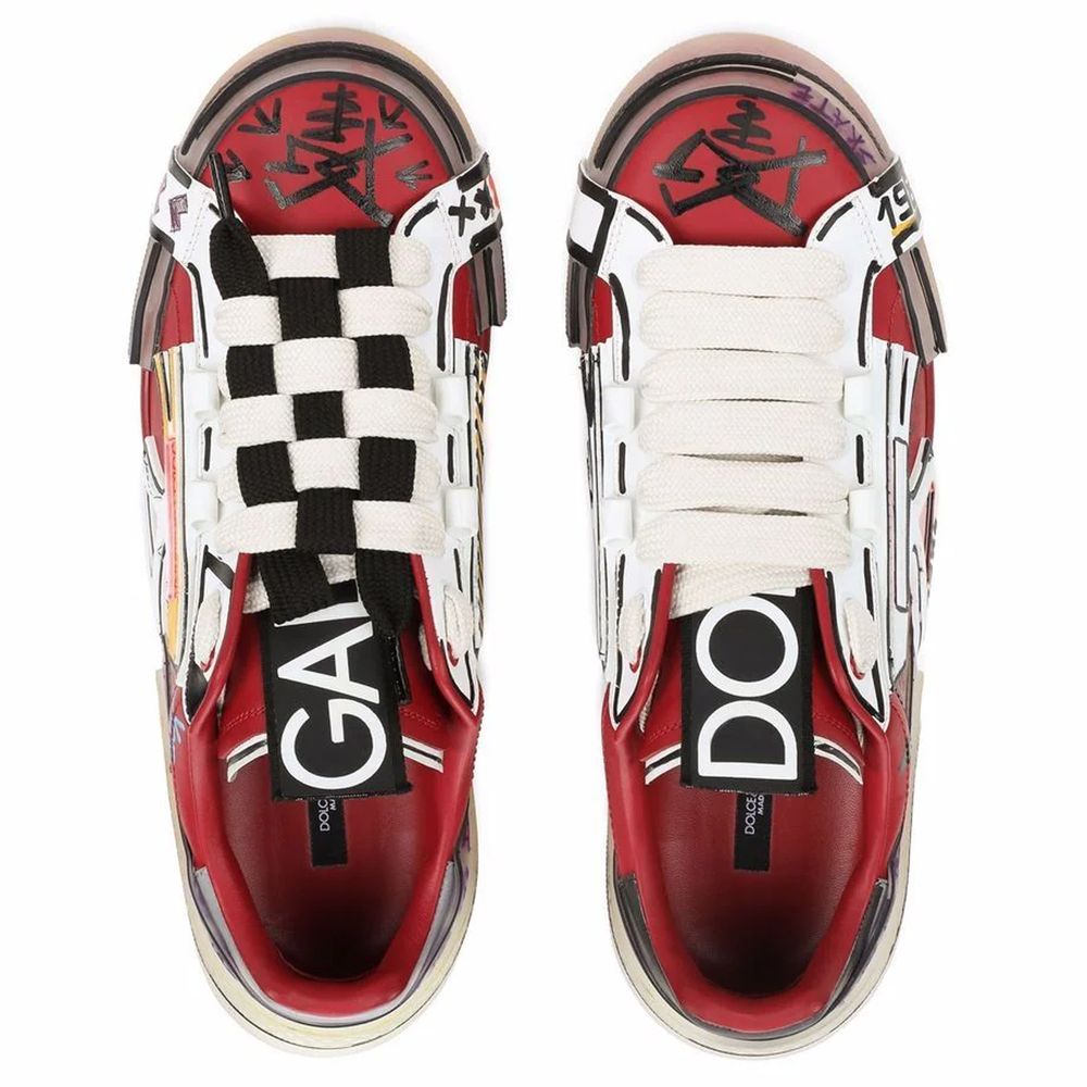 Dolce & Gabbana Red Cotton Sneaker