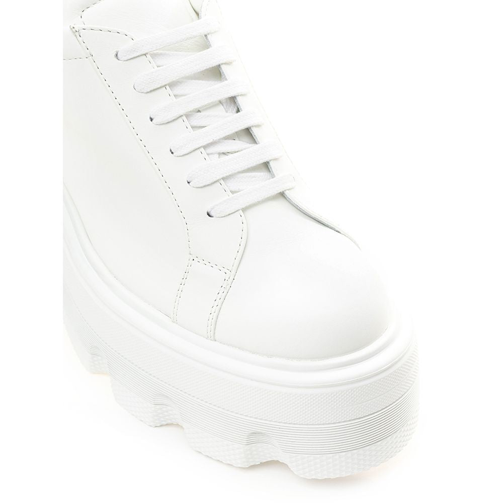 Elevate Your Sneaker Game - Casadei White Leather Kicks