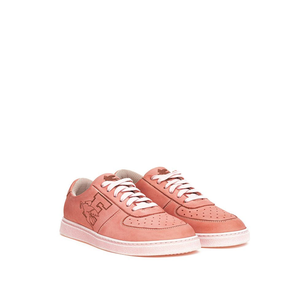 Etro Elegant Pink Leather Sneakers for the Modern Man