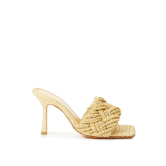 Bottega Veneta Beige Raffia Sandal