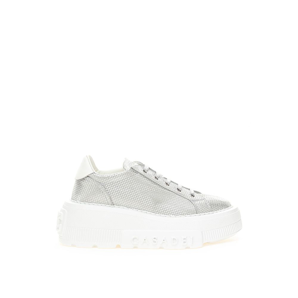 Casadei Silver Leather Sneaker