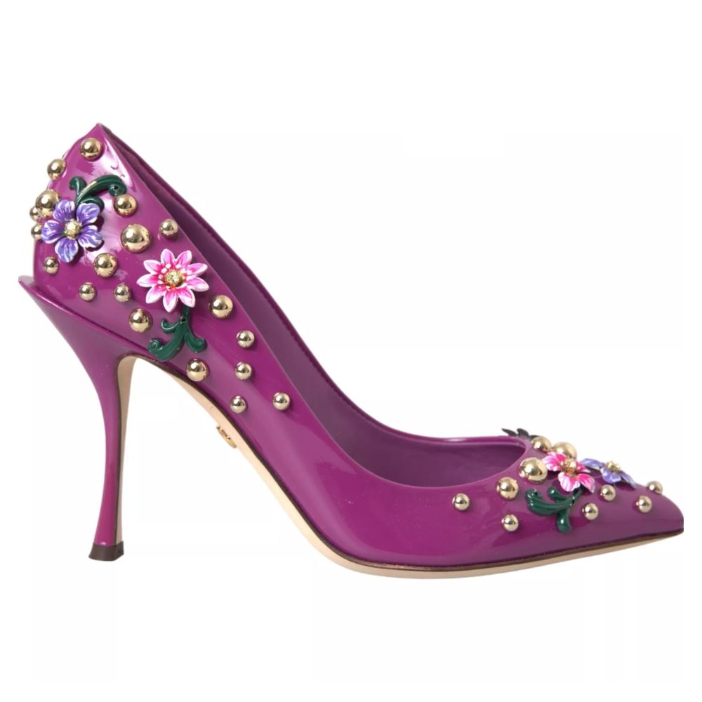 Dolce & Gabbana Purple Leather Di Calfskin Pump