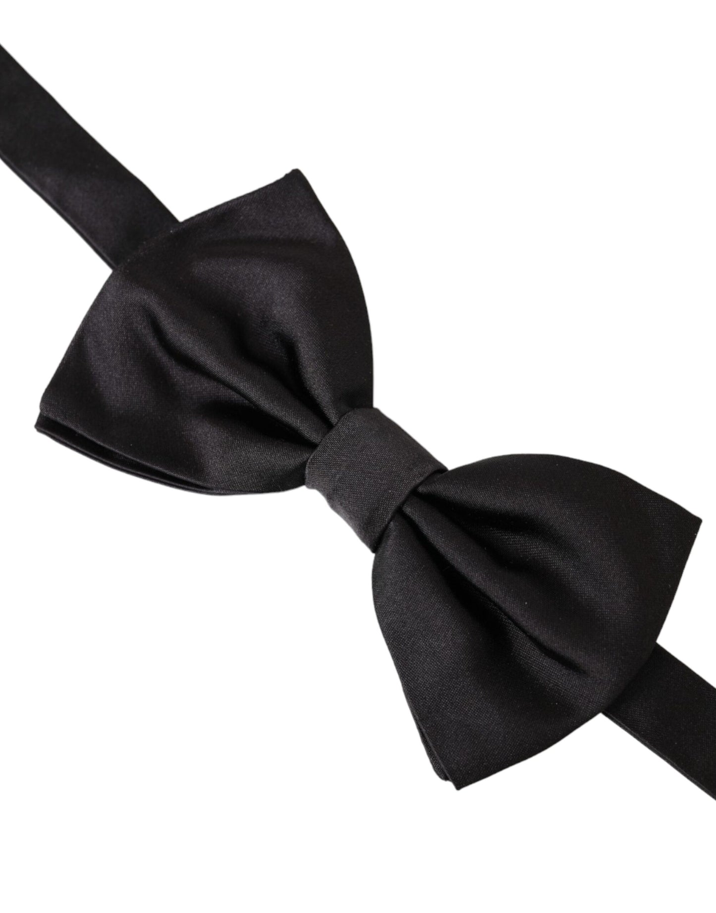 Dolce & Gabbana Black Silk Adjustable Neck Men Bow Tie