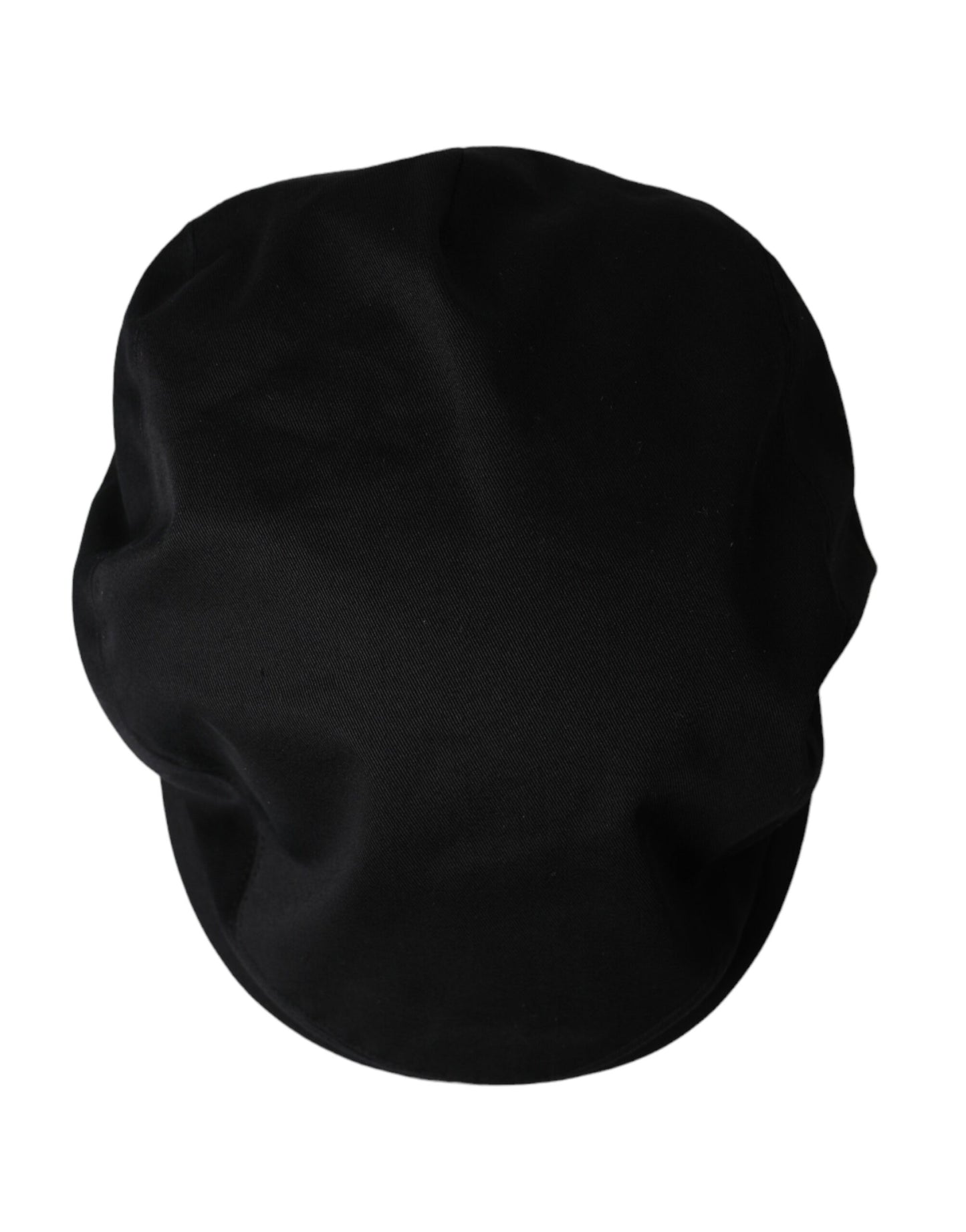 Dolce & Gabbana Black Cotton Logo Newsboy Hat Men