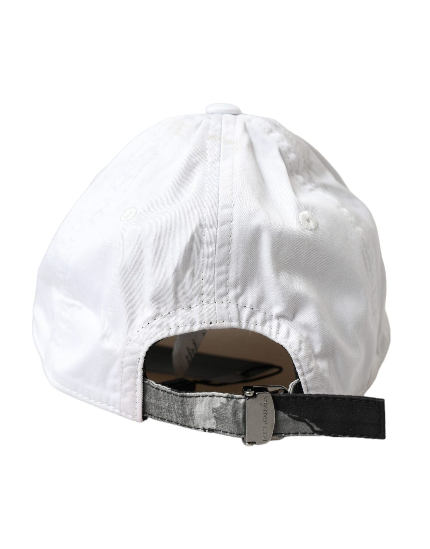 Dolce & Gabbana Black White Cotton Logo Baseball Hat Men