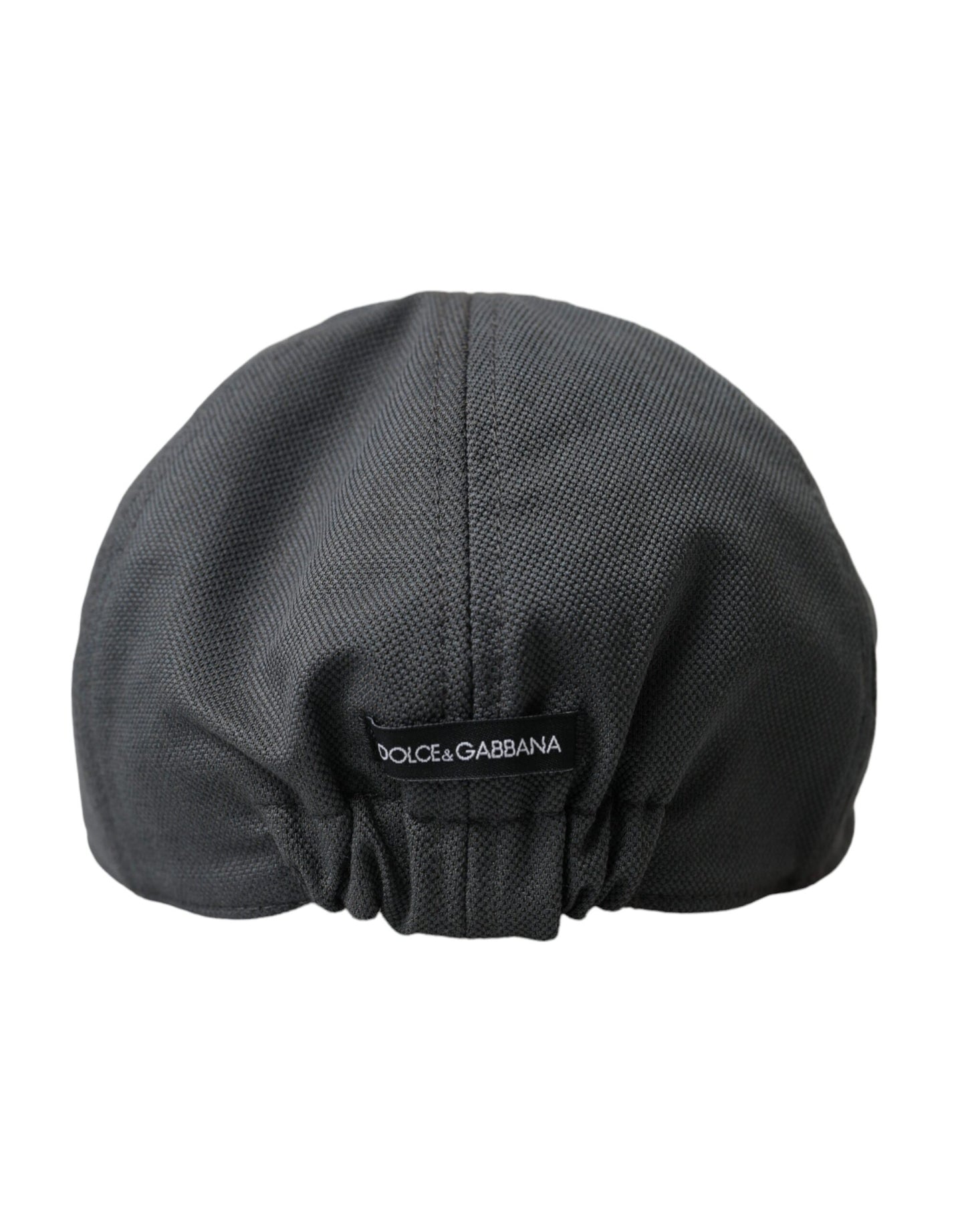 Dolce & Gabbana Dark Gray Cloth Logo Newsboy Hat Men