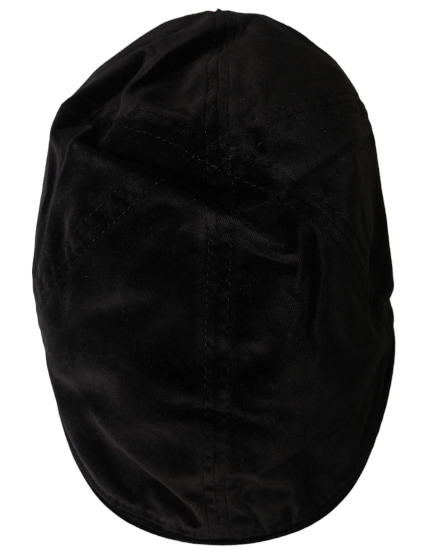 Dolce & Gabbana Black Crown Cotton Newsboy Hat Men