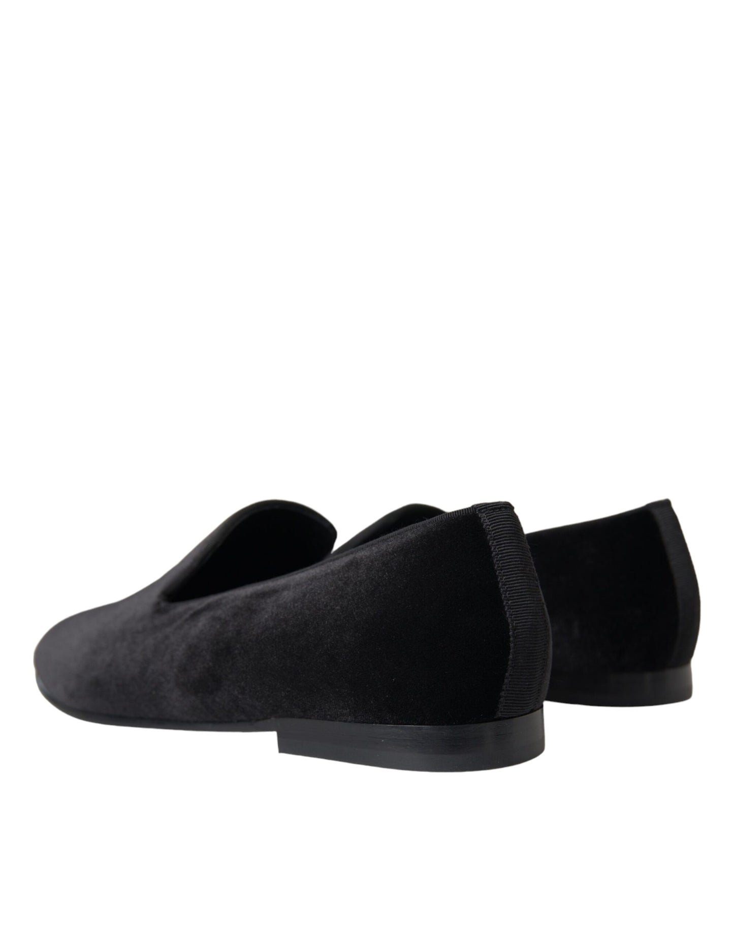 Dolce & Gabbana Black Suede Loafers Formal Dress Slip On Shoes