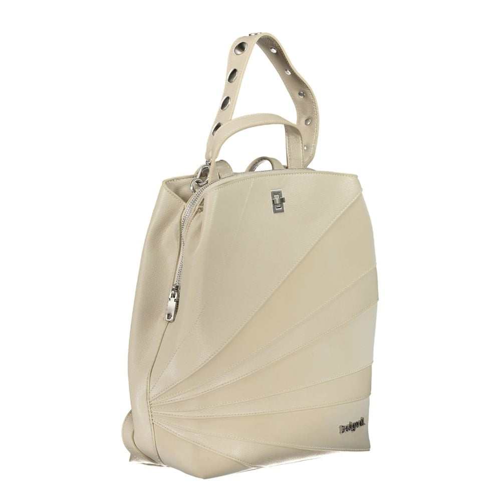 Desigual Beige Polyethylene Backpack