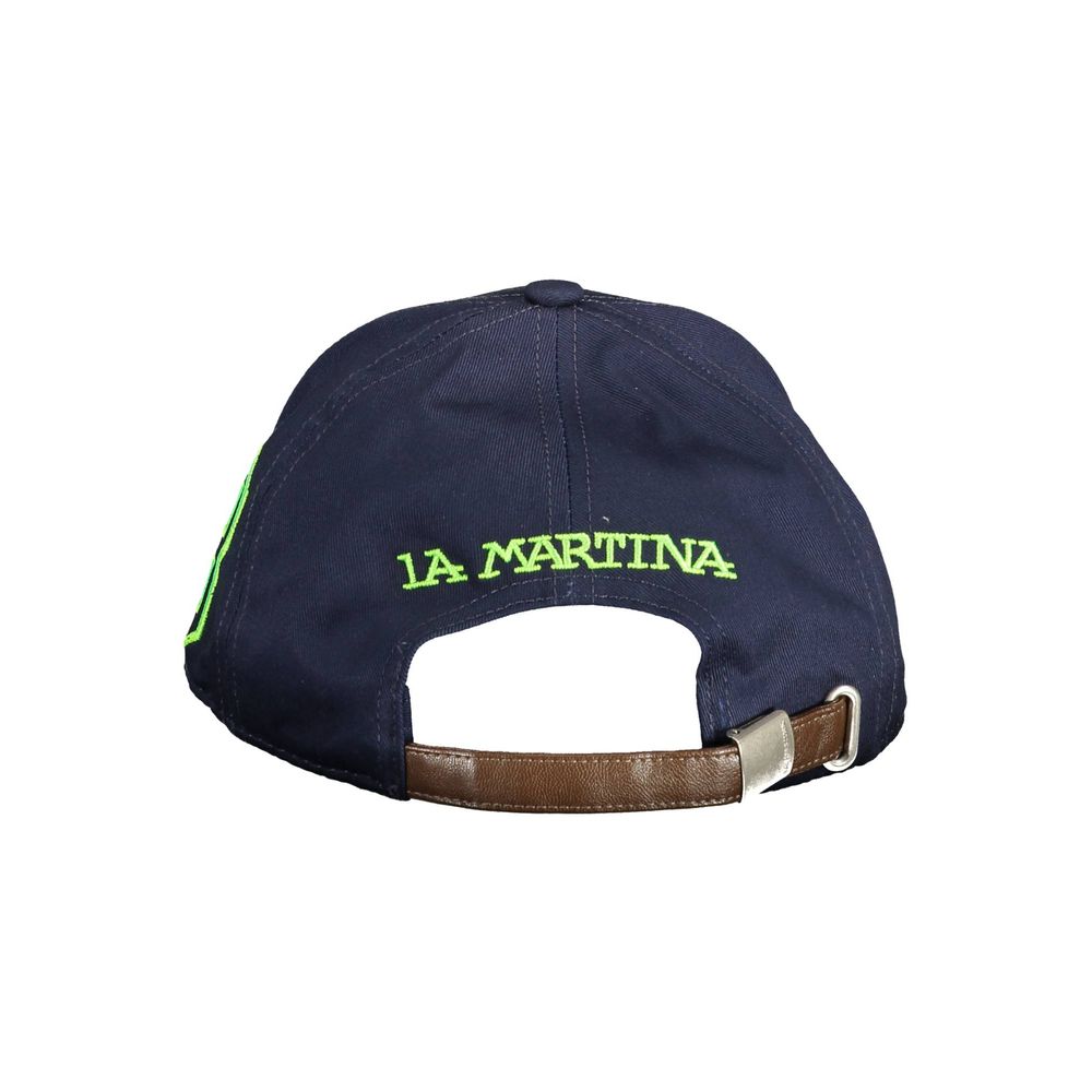 La Martina Blue Cotton Men Cap