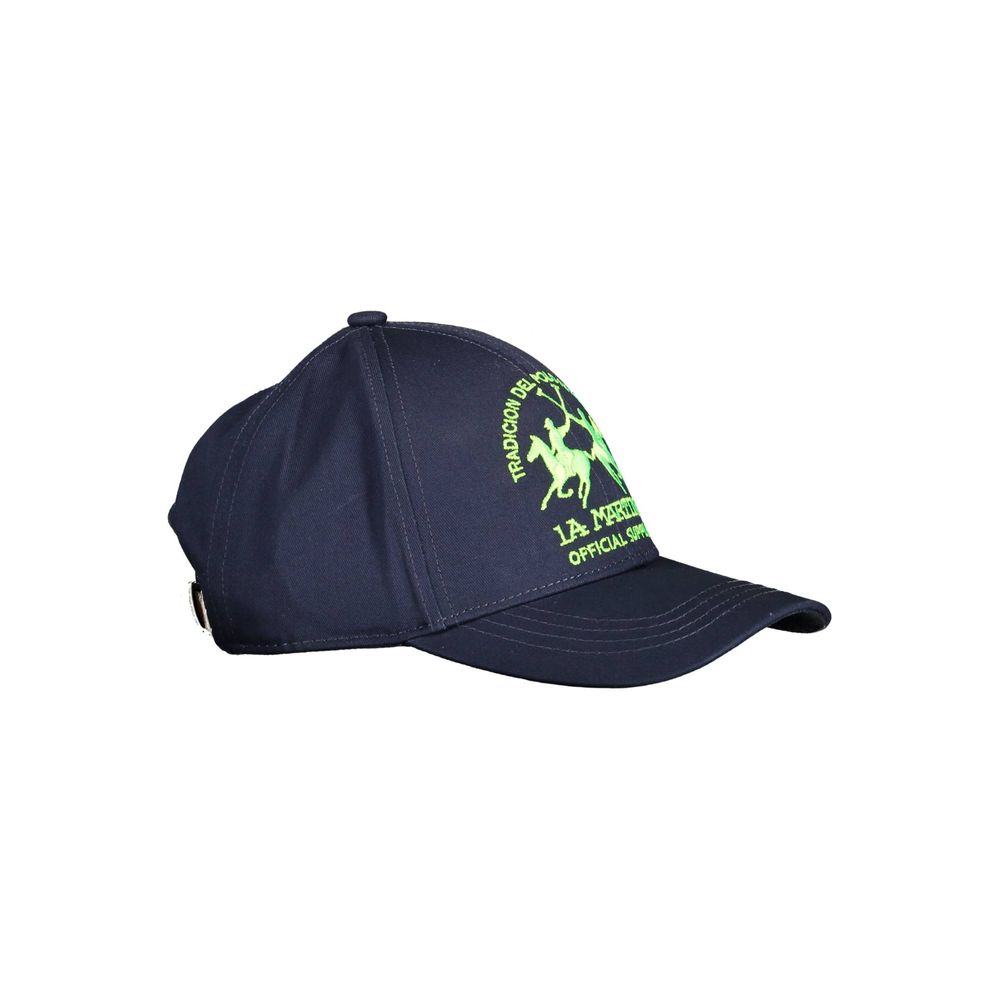 La Martina Blue Cotton Men Cap