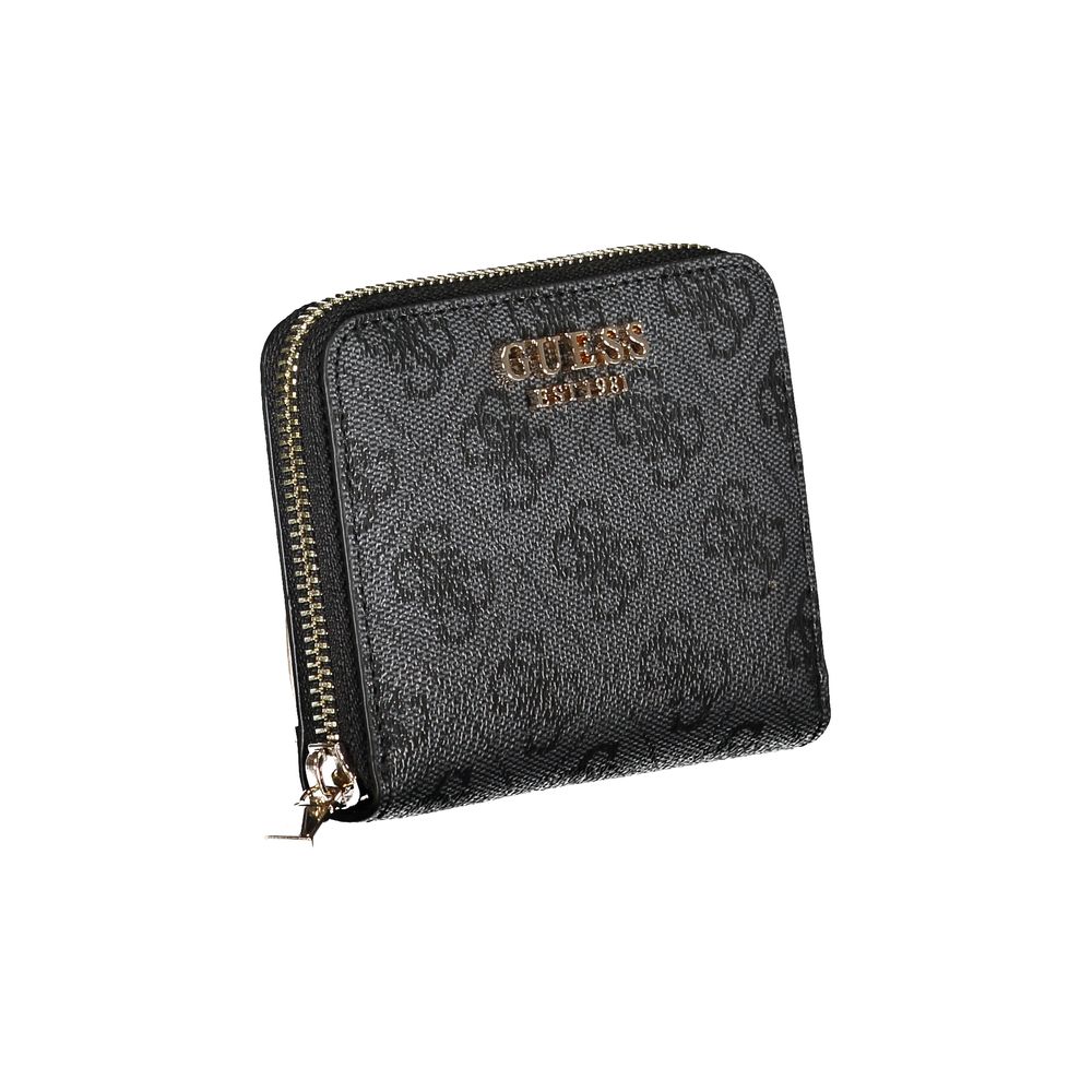 Guess Jeans Elegant Black Polyethylene Wallet with Logo Detail