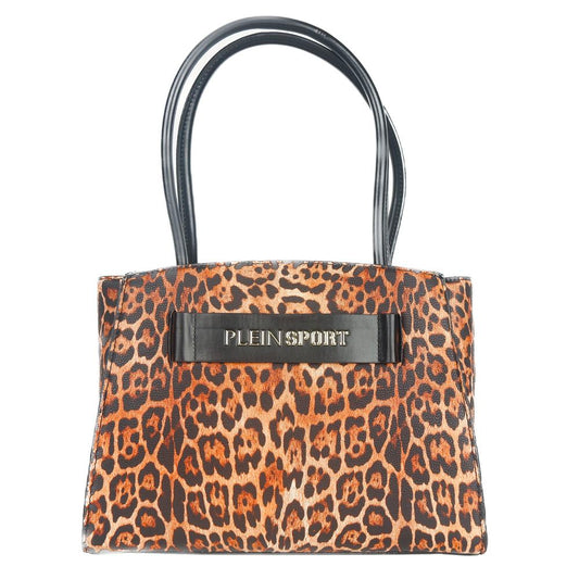 Plein Sport Leopard Print Shopper with Logo Accent