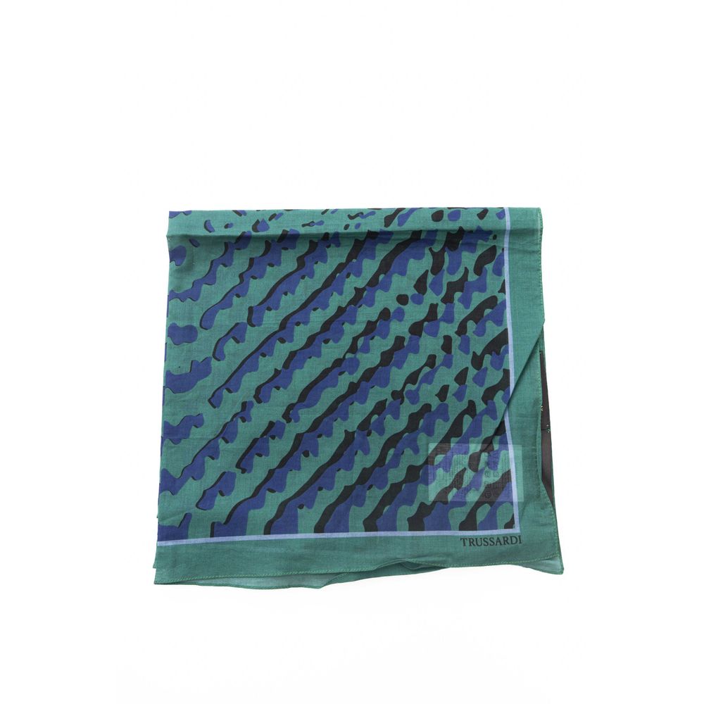 Trussardi Green Cotton Men Scarf