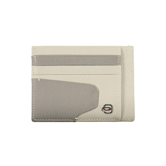 Piquadro Gray Leather Men Wallet