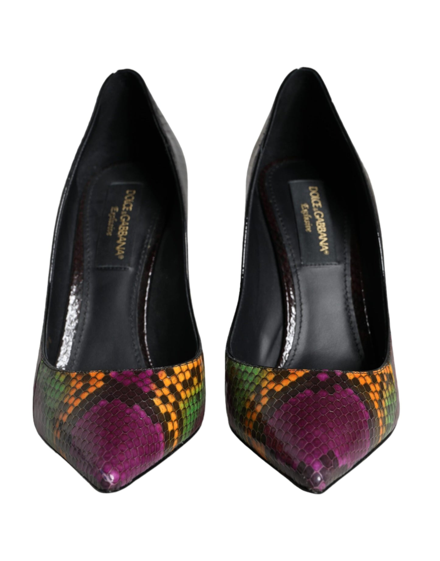 Dolce & Gabbana Multicolor Exotic Leather Heels Pumps Shoes